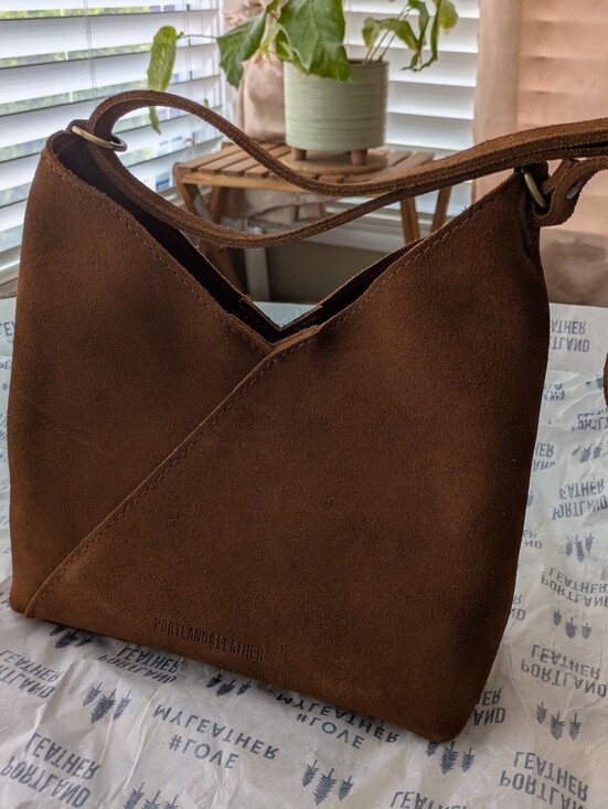 Portland Leather Handbags - Portland Leather Small Naomi In Jackson Suede Shoulder Bag